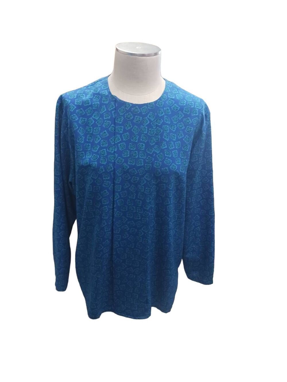 Pendleton silk feel blouse vintage plus size